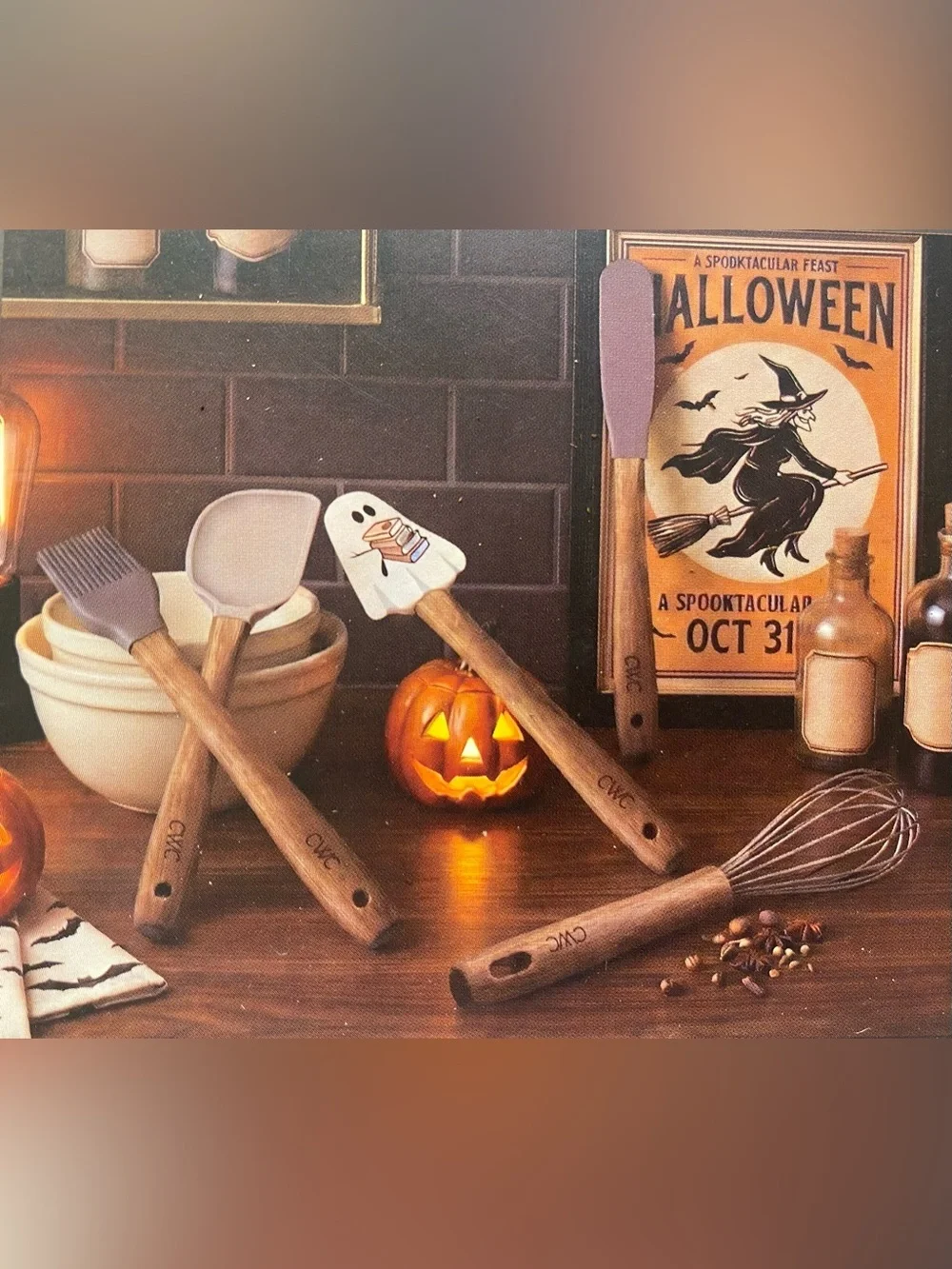 CWC ❤️ Halloween 5 piece Mini Silicone utensil set NWT